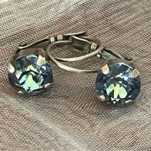 SABIKA | Aqua Blue Crystal Earrings